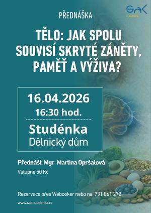PŘEDNÁŠKA - TĚLO: JAK SPOLU SOUVISÍ SKRYTÉ ZÁVĚTY, PAMĚŤ A VÝŽIVA? 1