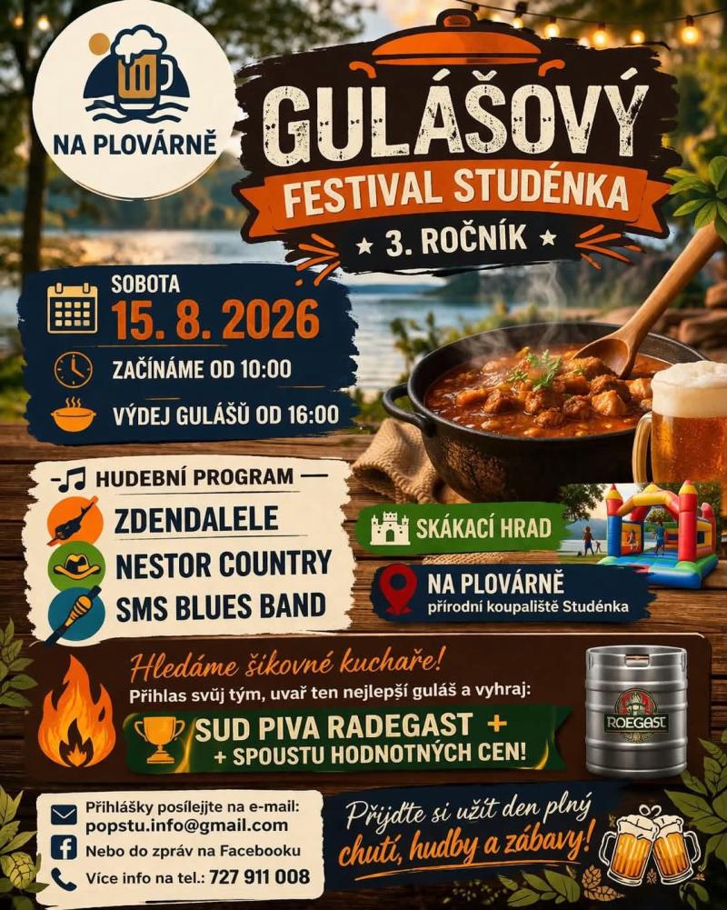 festival gulášů na přírodním koupališti